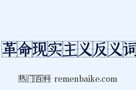 革命现实主义反义词是什么意思的图片